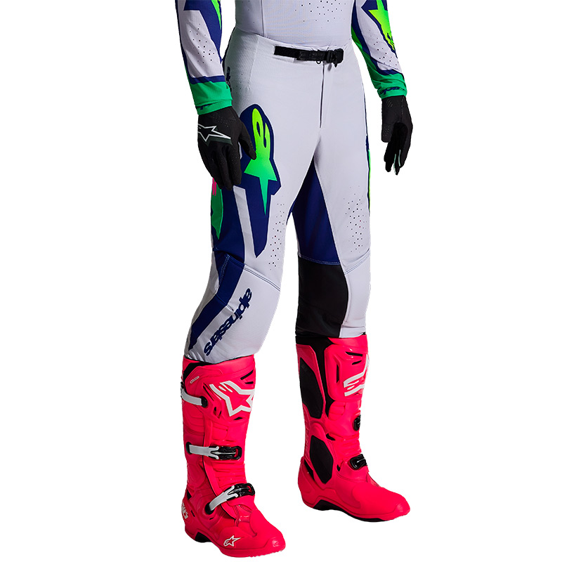 tenue alpinestars supertech vista gris vert fluo 2026 08