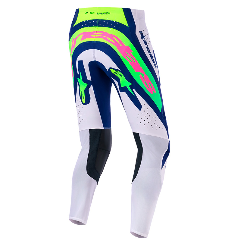 tenue alpinestars supertech vista gris vert fluo 2026 pantalon dos