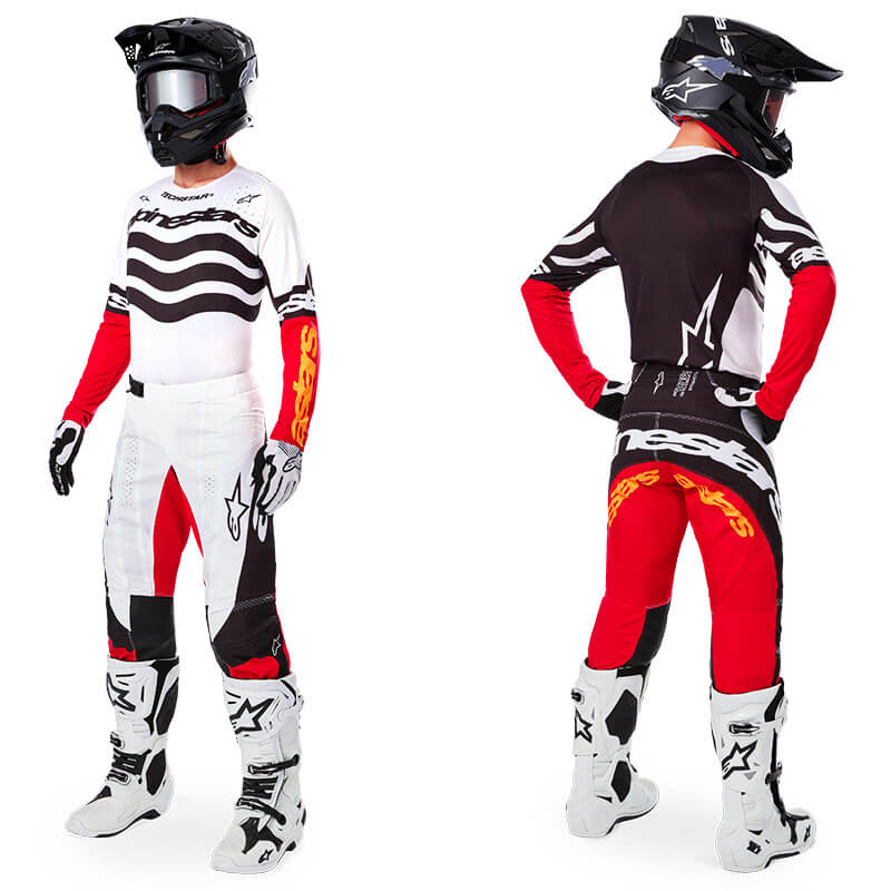 tenue alpinestars techstar deep noir blanc 2025