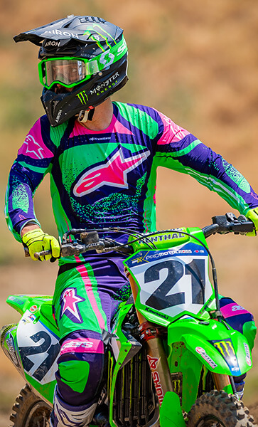 tenue alpinestars techstar nomur vert cross