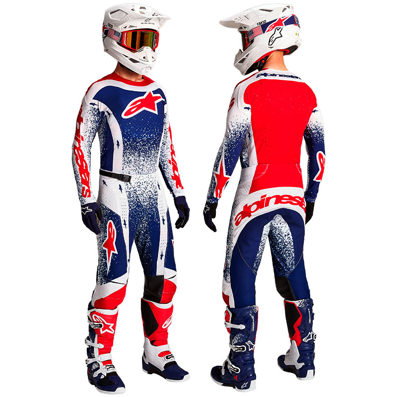 tenue alpinestars techstar unity edition limitee dos
