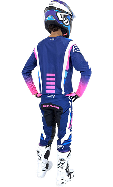 tenue bud racing mx 2026 champions bleu rose mxgp
