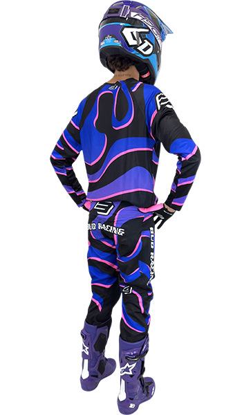 tenue bud racing mx 2026 enfant lava bleu violet mxgp