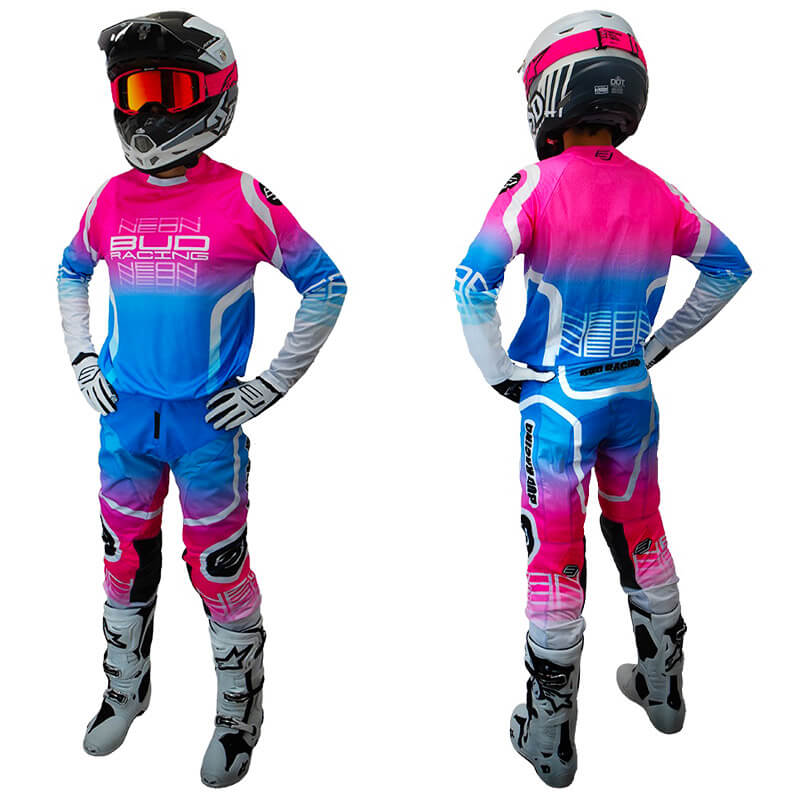tenue bud racing neon rose bleu 2025