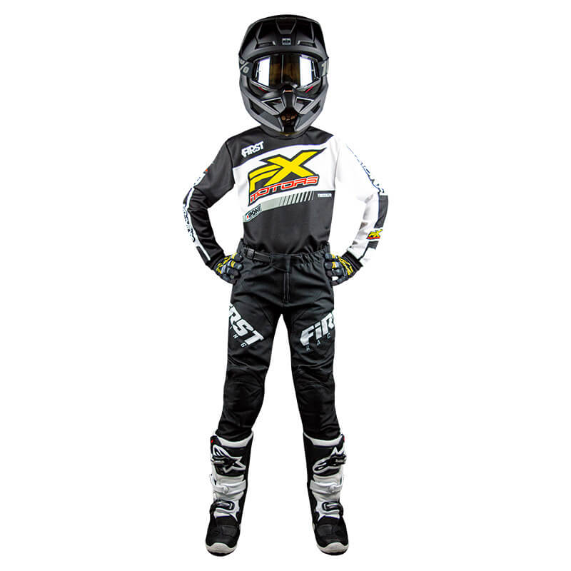 tenue cross enfant fxmotors racing line noir