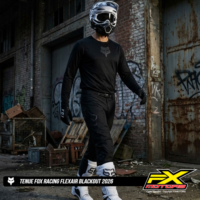 tenue cross fox flexair blackout 2026 enduro