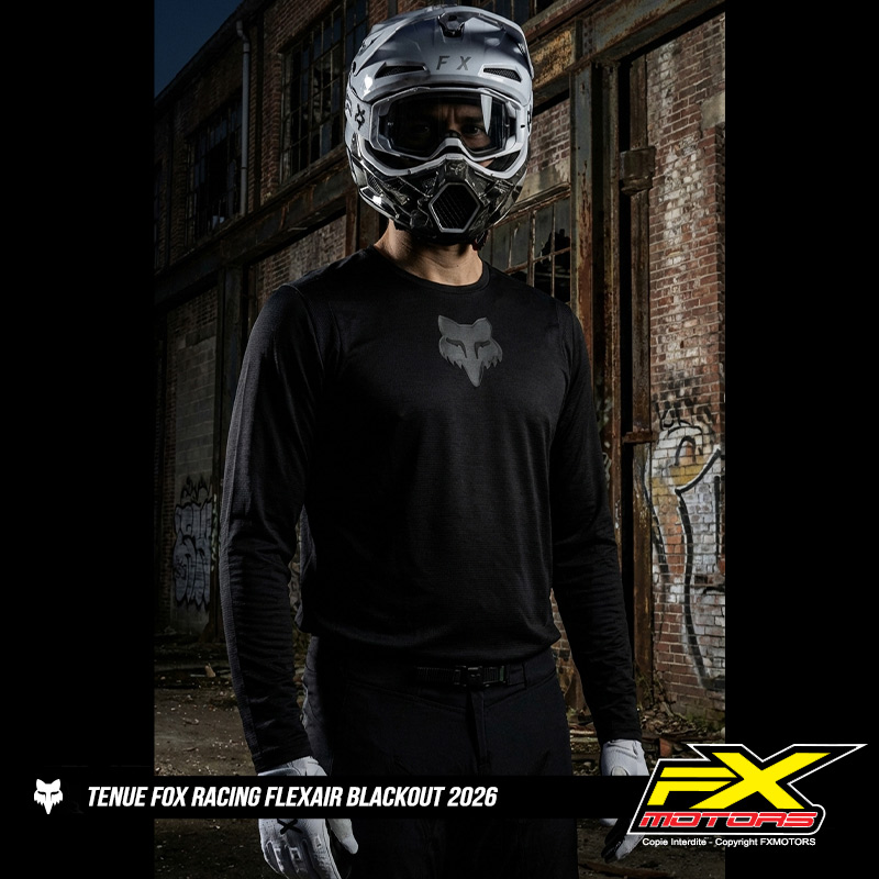 tenue cross fox flexair blackout 2026 fxmotors