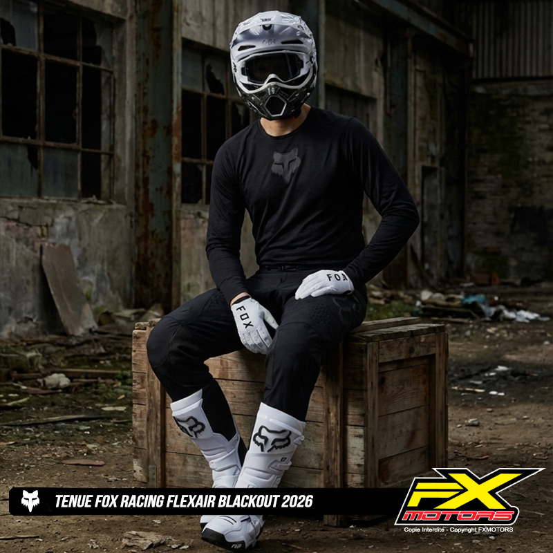 tenue cross fox flexair blackout 2026 motocross