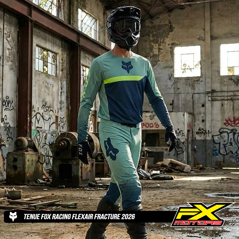 tenue cross fox flexair fracture bleu 2026 enduro