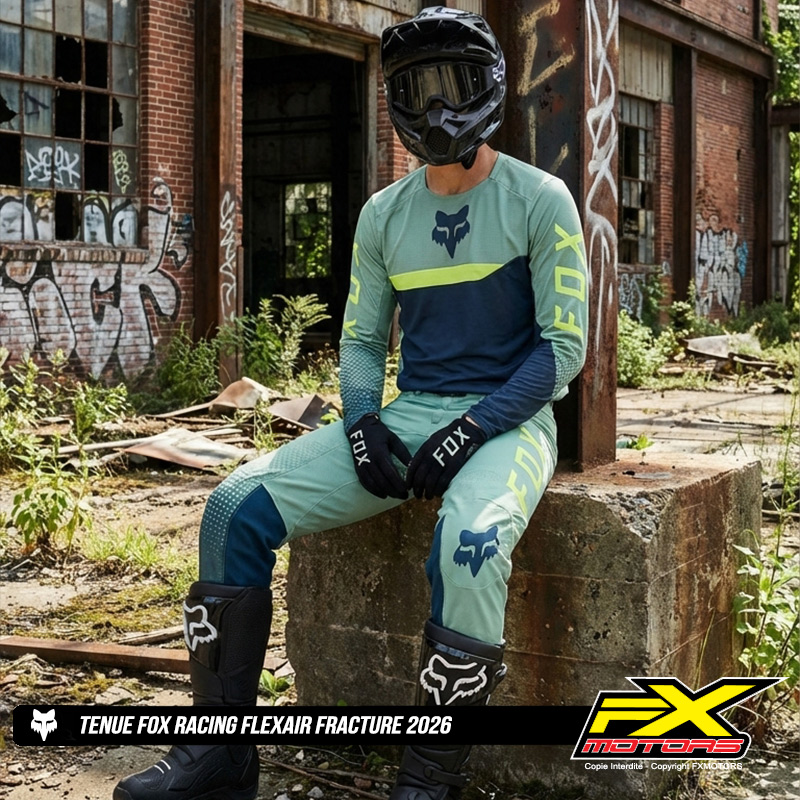 tenue cross fox flexair fracture bleu 2026 fxmotors
