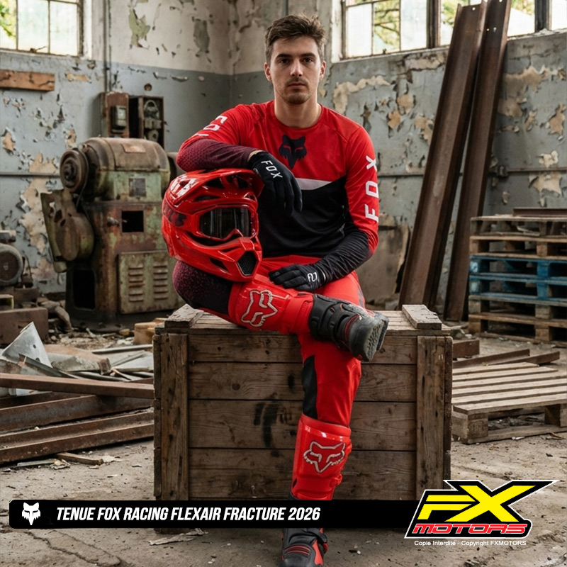 tenue cross fox flexair fracture rouge 2026 enduro