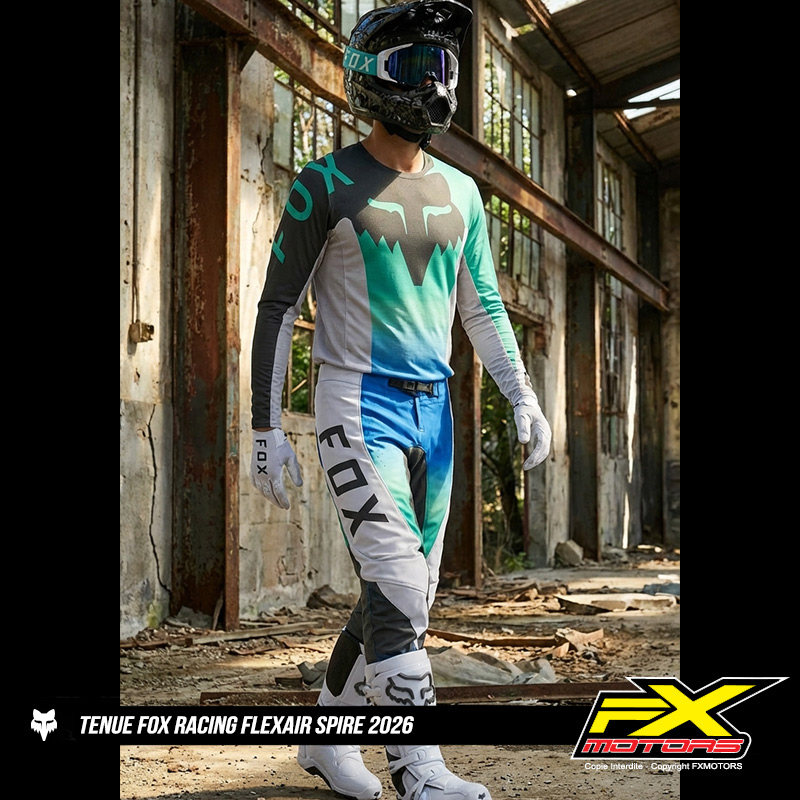 tenue cross fox flexair spire bleu 2026 fxmotors