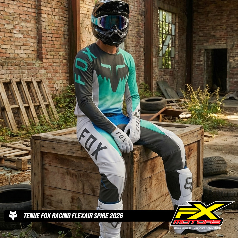 tenue cross fox flexair spire bleu 2026 motocross