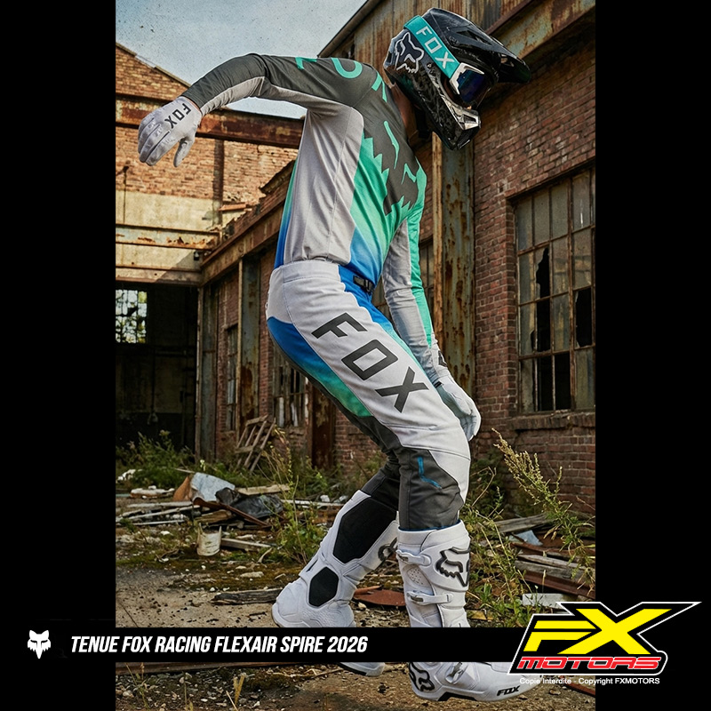 tenue cross fox flexair spire bleu 2026 supercross