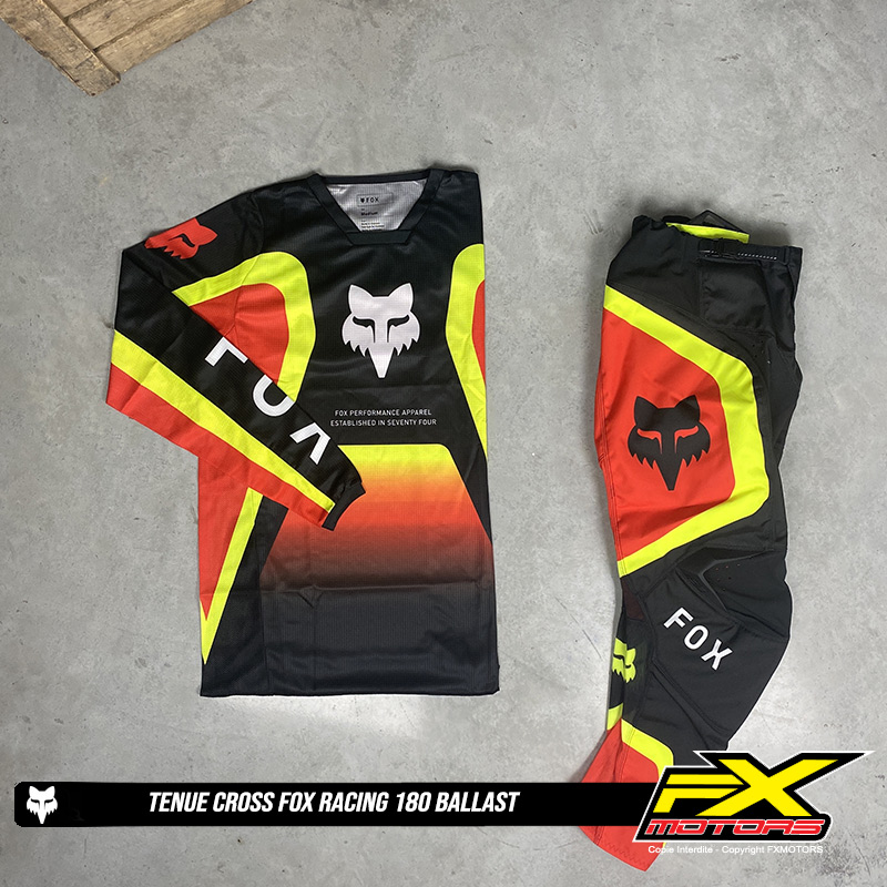 tenue cross fox racing 180 ballast noir rouge 2024 1