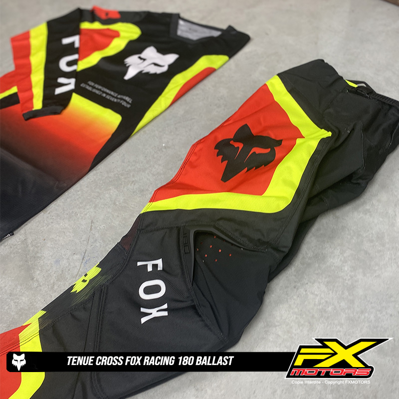 tenue cross fox racing 180 ballast noir rouge 2024 2