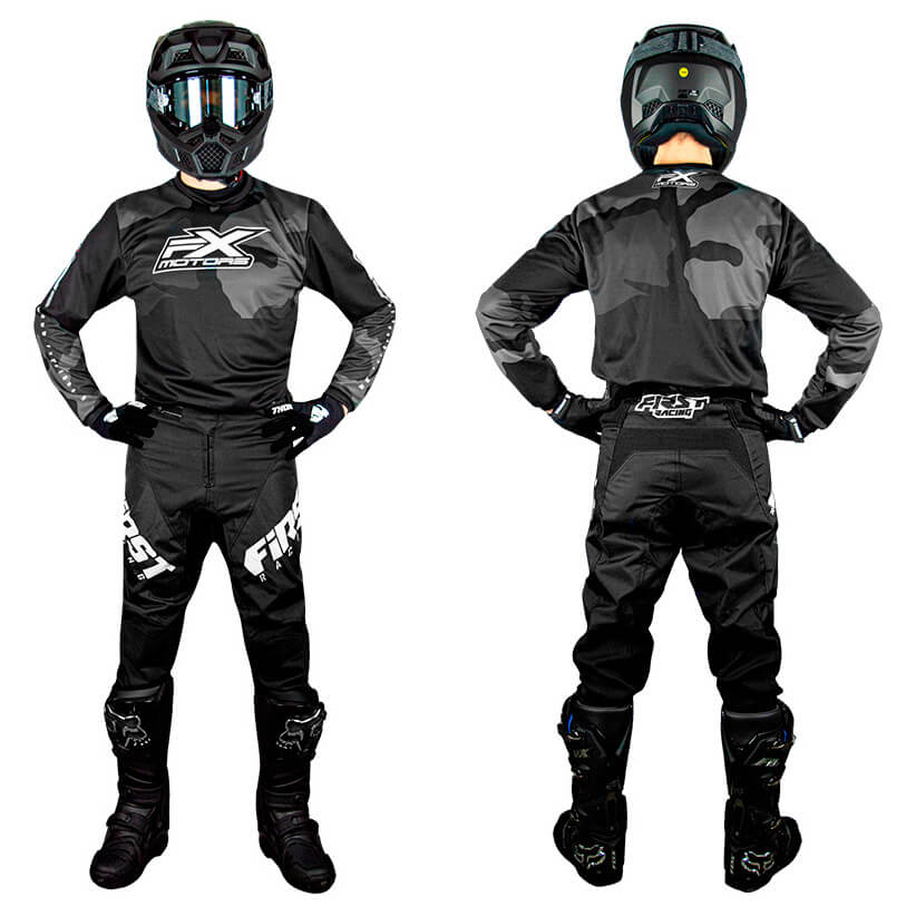 tenue cross fxmotors camo noir 2021