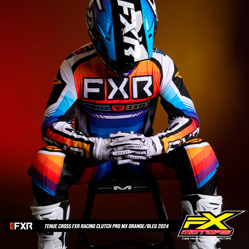 tenue cross fxr racing clutch pro mx orange bleu 2024 1
