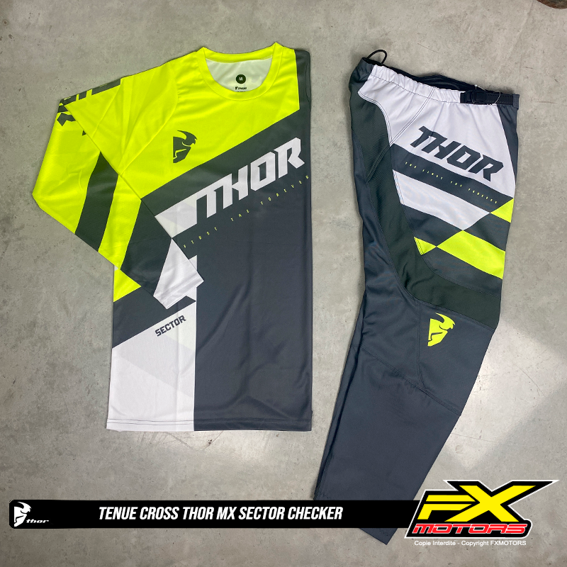 tenue cross thor mx sector checker jaune gris 2024 enduro cross .png