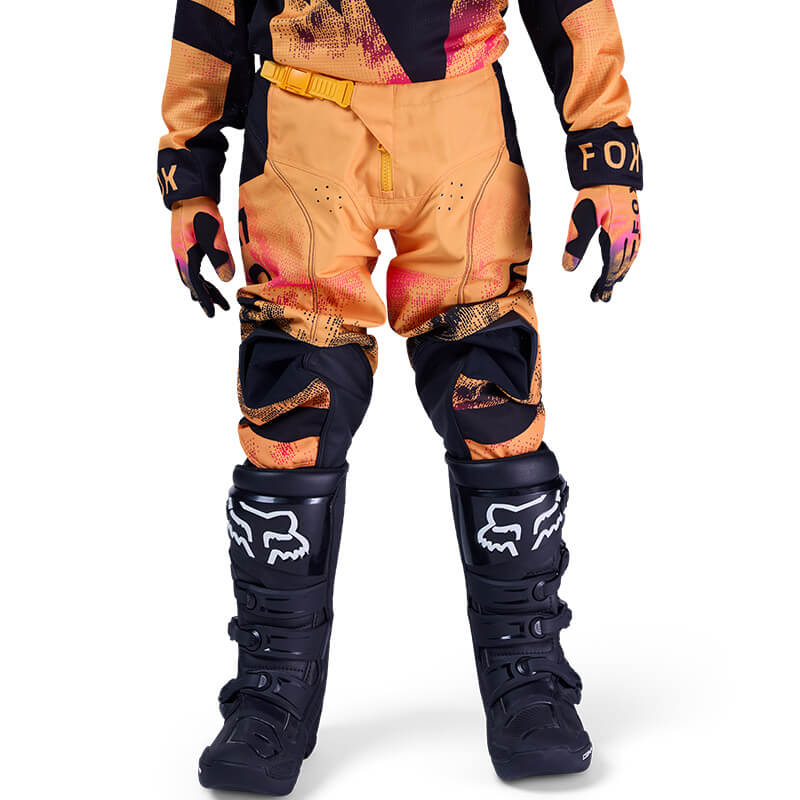 tenue enfant fox racing 180 kairos orange rose cross