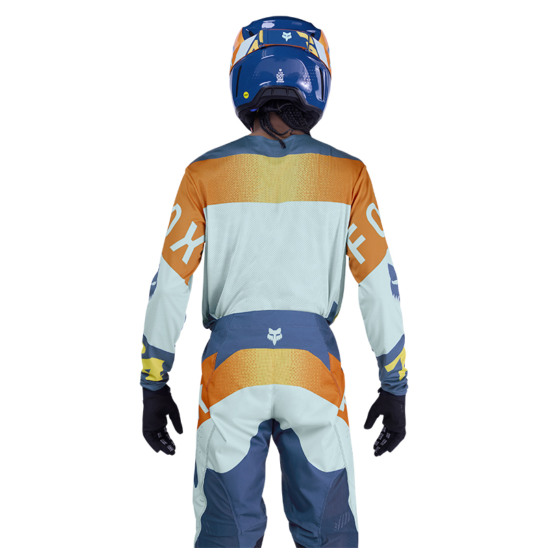 tenue fox 360 tine bleu orange mx dos