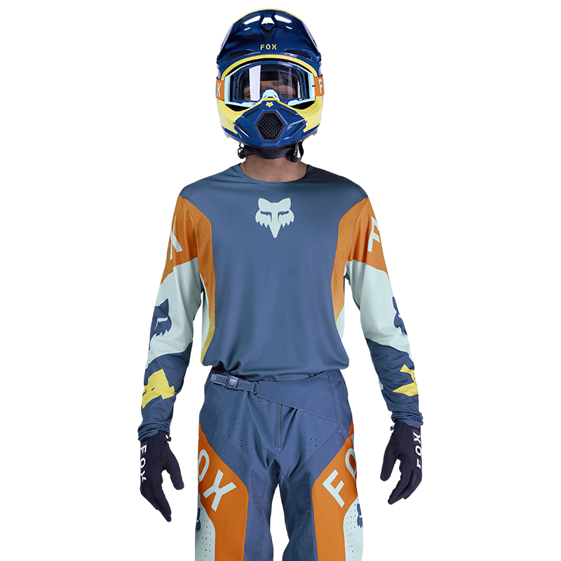 tenue fox 360 tine bleu orange mx