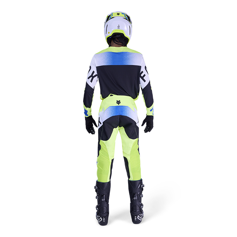 tenue fox 360 tine jaune fluo motocross dos