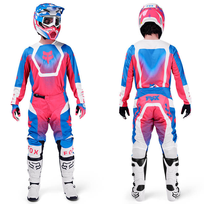 tenue fox racing 180 collect bleu rose 2026