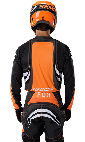 tenue fox racing 180 draft orange 27 mx