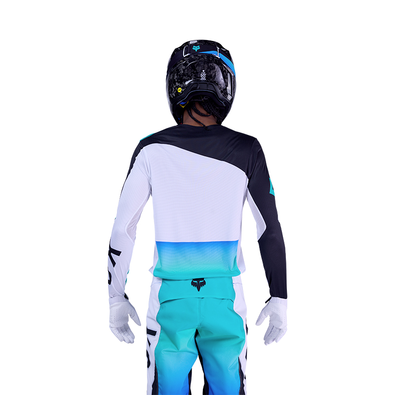 tenue fox racing cross flexair spire bleu dos