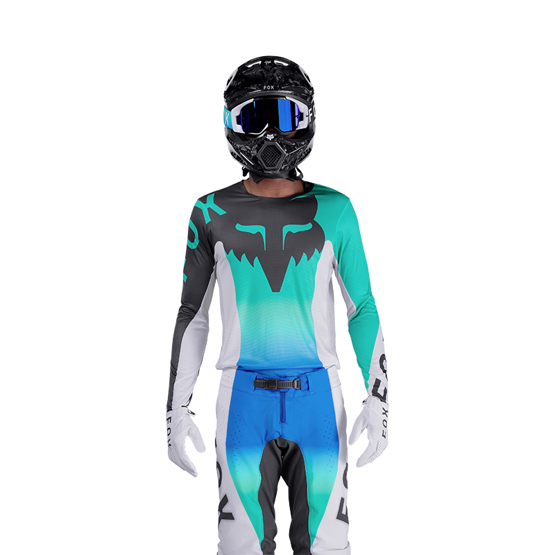 tenue fox racing cross flexair spire bleu