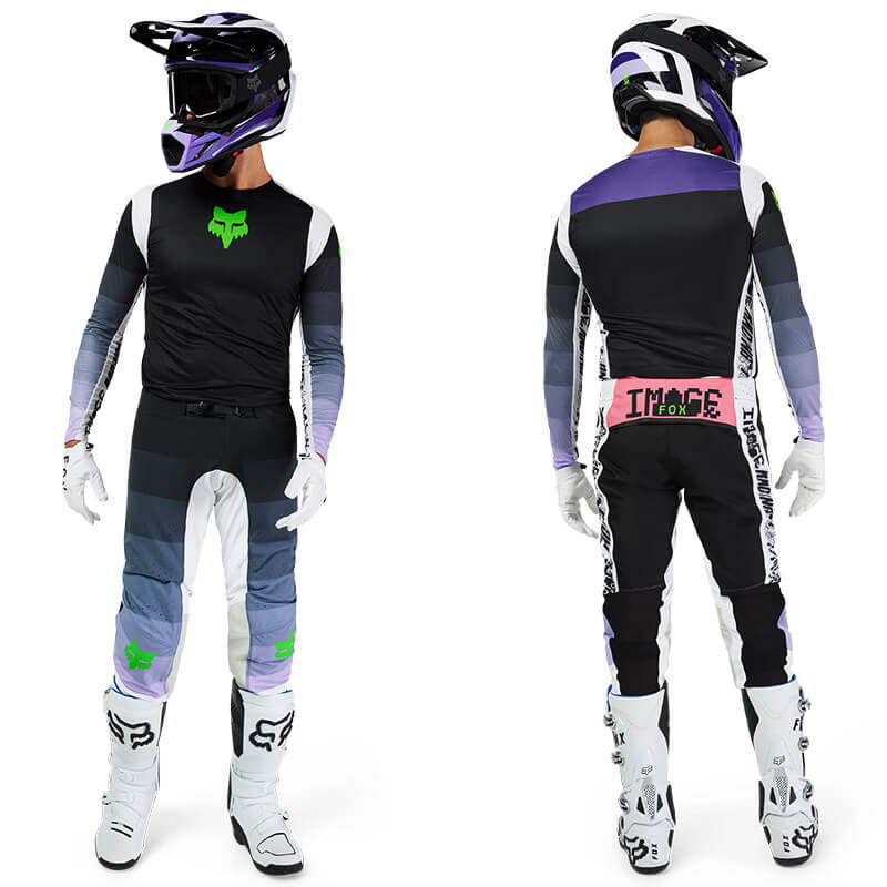 tenue fox racing flexair grid noir violet 2025