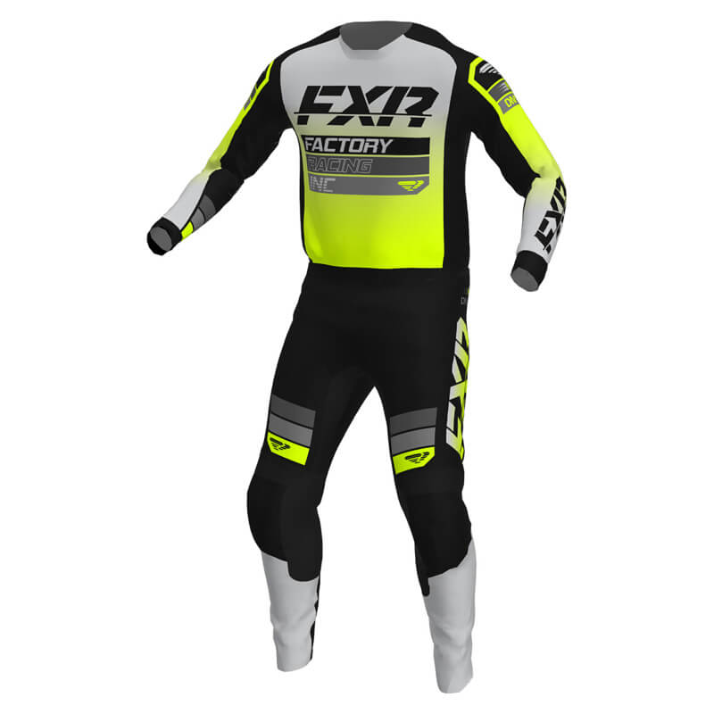 tenue fxr racing clutch jaune fluo gris 2023