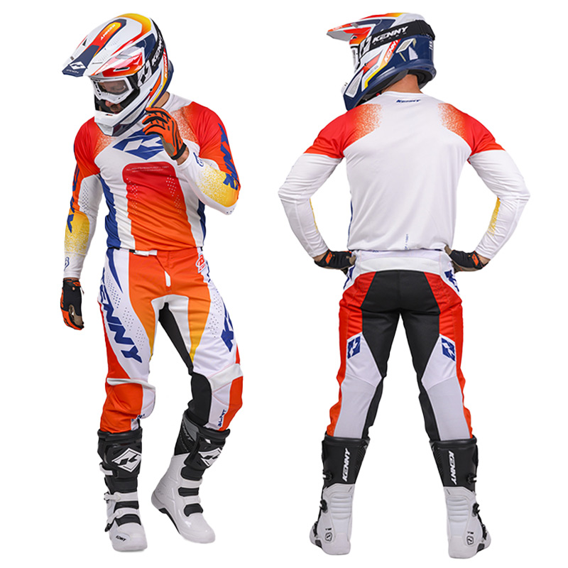 tenue kenny track blast orange blanc 27 cross