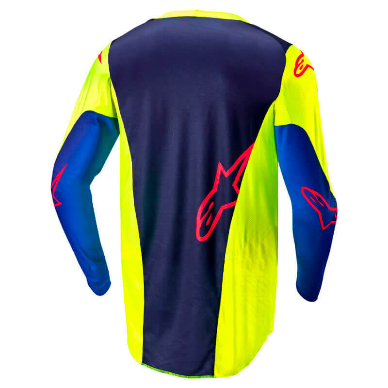 tenue maillot alpinestars racer hoen 2024 jaune fluo motocross