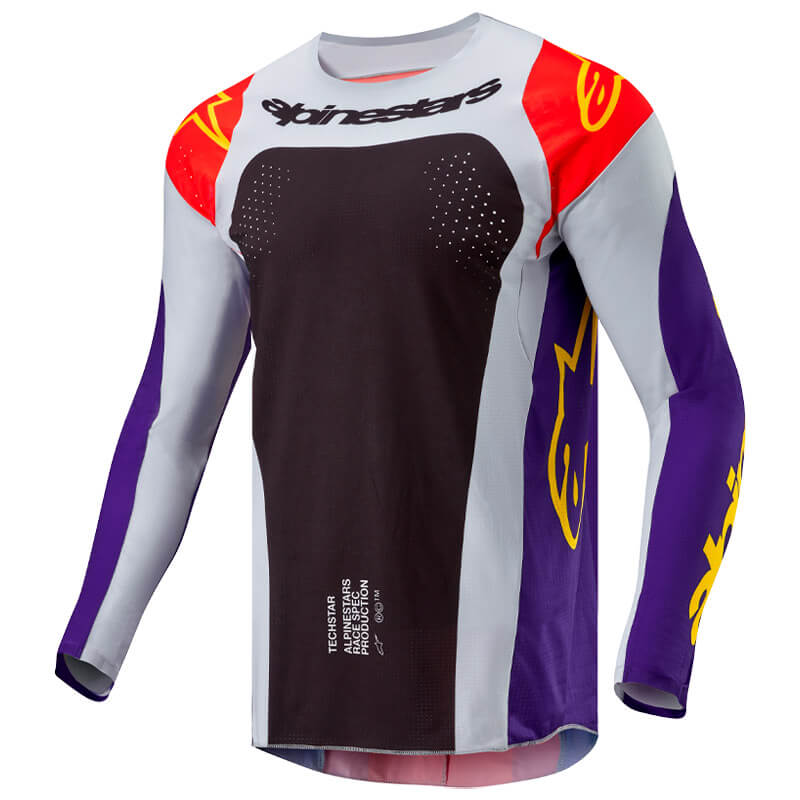 tenue maillot alpinestars techstar ocuri 2024 violet mx
