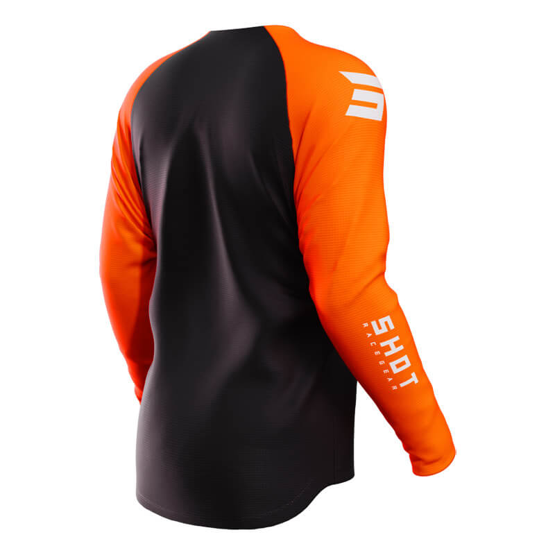 tenue maillot shot raw escape 2023 orange motocross