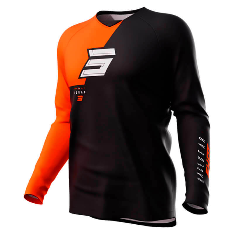 tenue maillot shot raw squad 2023 orange mx