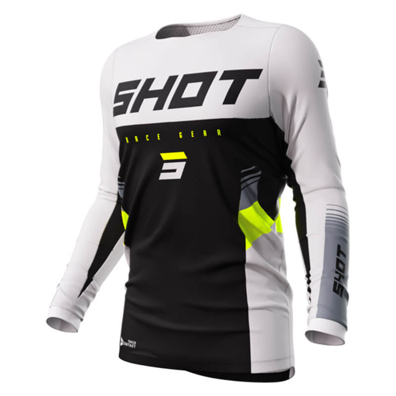 tenue maillot shot tracer 2023 blanc mx