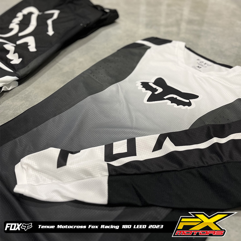 tenue motocross fox racing 360 LEED blanc noir gris 2023