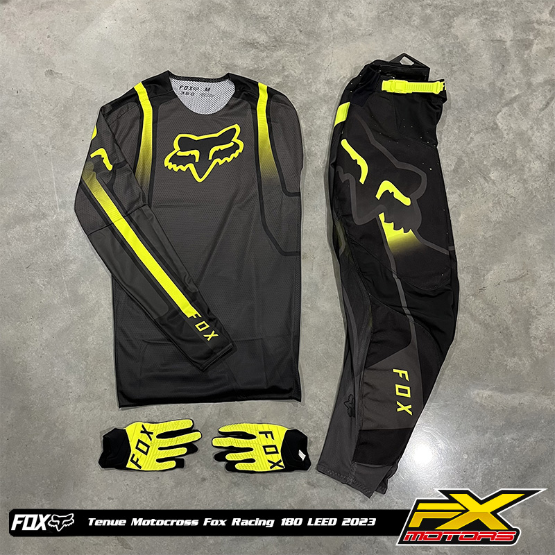 tenue motocross fox racing 360 VIZEN jaune noir gris 2023