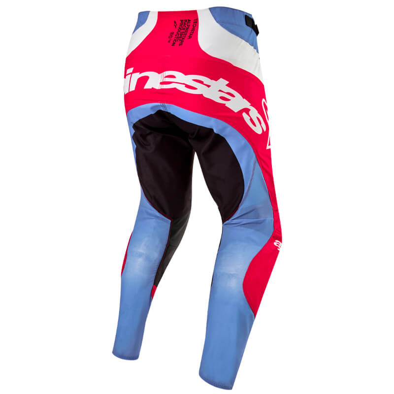 tenue pantalon alpinestars techstar ocuri 2024 rouge bleu motocross