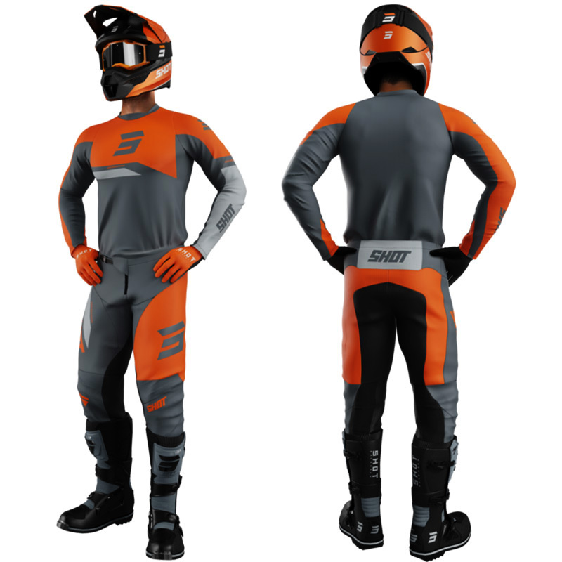 tenue shot devo star orange gris destock