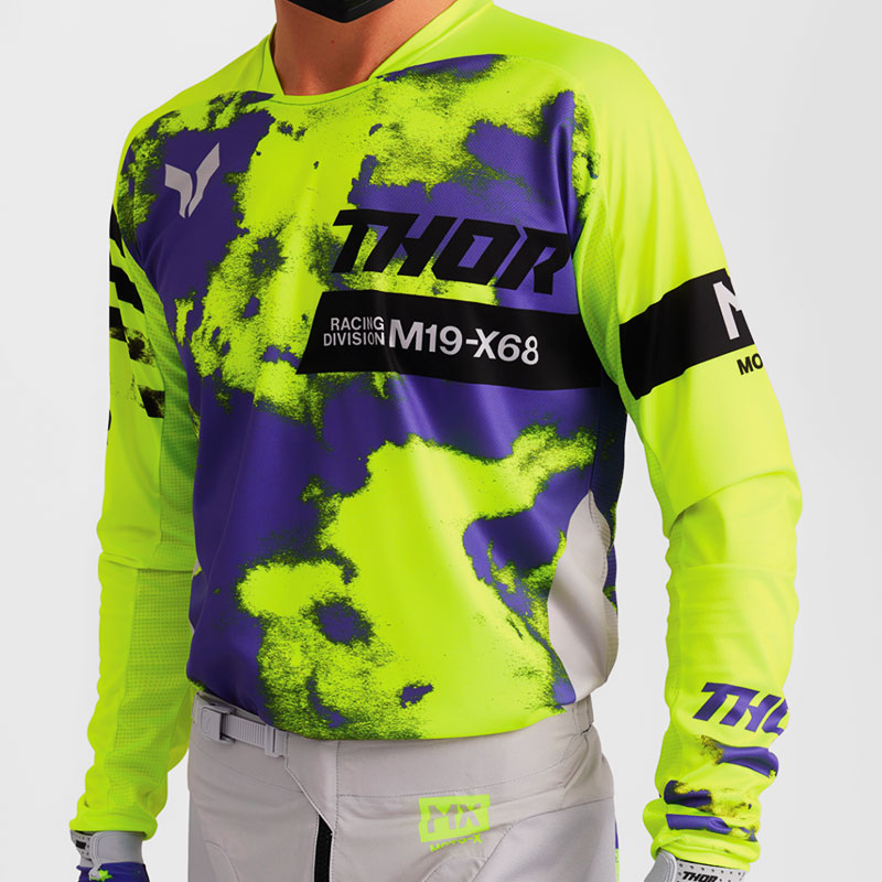 tenue thor mx 2026 launchmode bleach gris jaunefluo violet 04