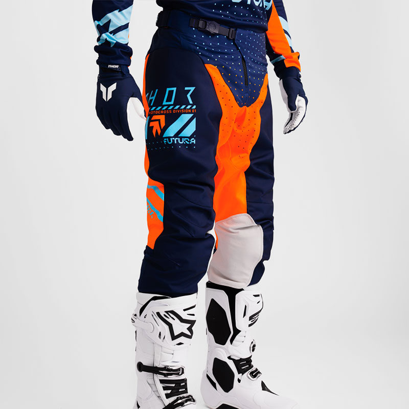 tenue thor mx 2026 launchmode futura bleu orange 03