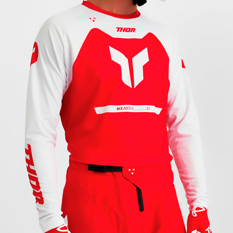 tenue thor mx 2026 ridemode menace blanc rouge 04