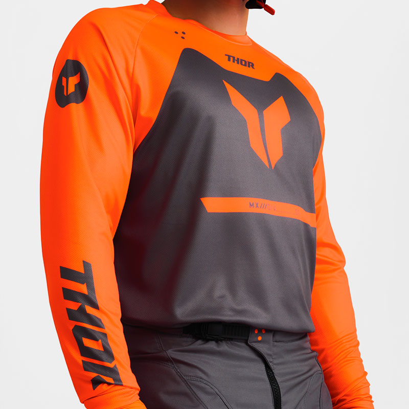 tenue thor mx 2026 ridemode menace charcoal orange 04