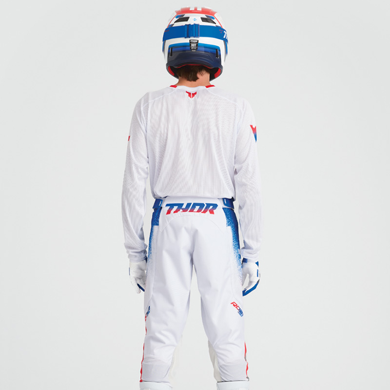 tenue thor mx 2027 launchmode air darkside bleu blanc rouge cross