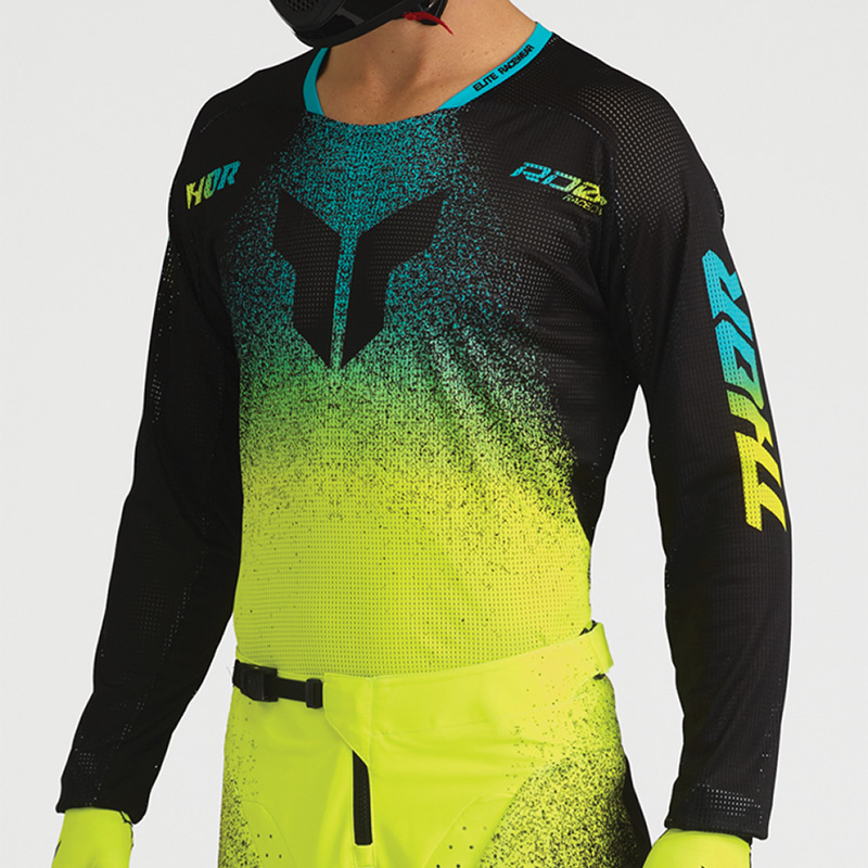 tenue thor mx 2027 launchmode air darkside noir bleu jaune fluo mx