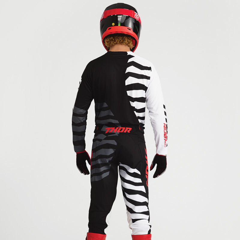 tenue thor mx 2027 launchmode shredder noir blanc cross